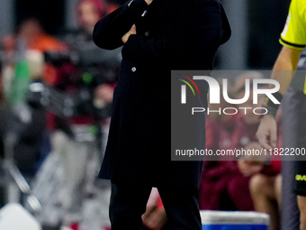 Claudio Ranieri head coach of AS Roma looks on during the serie Serie A Enilive match between SSC Napoli and AS Roma at Stadio Diego Armando...