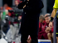 Claudio Ranieri head coach of AS Roma looks on during the serie Serie A Enilive match between SSC Napoli and AS Roma at Stadio Diego Armando...