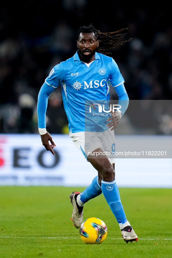 Andre-Frank Zambo Anguissa of SSC Napoli during the serie Serie A Enilive match between SSC Napoli and AS Roma at Stadio Diego Armando Marad...