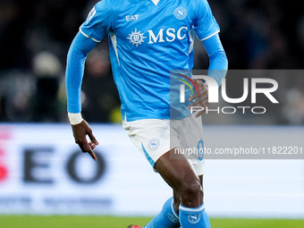 Andre-Frank Zambo Anguissa of SSC Napoli during the serie Serie A Enilive match between SSC Napoli and AS Roma at Stadio Diego Armando Marad...