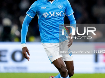 Andre-Frank Zambo Anguissa of SSC Napoli during the serie Serie A Enilive match between SSC Napoli and AS Roma at Stadio Diego Armando Marad...