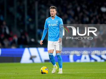 Amir Rrahmani of SSC Napoli during the serie Serie A Enilive match between SSC Napoli and AS Roma at Stadio Diego Armando Maradona on Novemb...