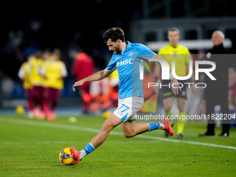 Khvicha Kvaratskhelia of SSC Napoli during the serie Serie A Enilive match between SSC Napoli and AS Roma at Stadio Diego Armando Maradona o...