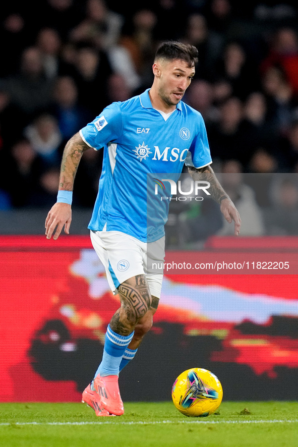 Matteo Politano of SSC Napoli during the serie Serie A Enilive match between SSC Napoli and AS Roma at Stadio Diego Armando Maradona on Nove...