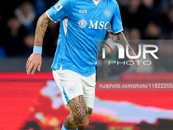 Matteo Politano of SSC Napoli during the serie Serie A Enilive match between SSC Napoli and AS Roma at Stadio Diego Armando Maradona on Nove...