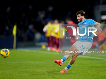 Khvicha Kvaratskhelia of SSC Napoli during the serie Serie A Enilive match between SSC Napoli and AS Roma at Stadio Diego Armando Maradona o...