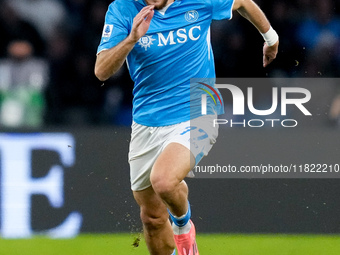 Khvicha Kvaratskhelia of SSC Napoli during the serie Serie A Enilive match between SSC Napoli and AS Roma at Stadio Diego Armando Maradona o...