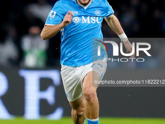 Khvicha Kvaratskhelia of SSC Napoli during the serie Serie A Enilive match between SSC Napoli and AS Roma at Stadio Diego Armando Maradona o...