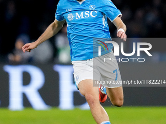 Khvicha Kvaratskhelia of SSC Napoli during the serie Serie A Enilive match between SSC Napoli and AS Roma at Stadio Diego Armando Maradona o...