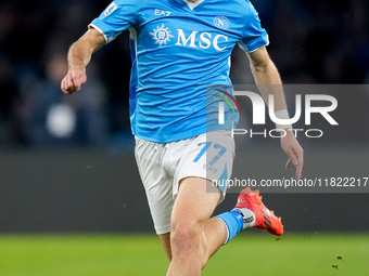 Khvicha Kvaratskhelia of SSC Napoli during the serie Serie A Enilive match between SSC Napoli and AS Roma at Stadio Diego Armando Maradona o...