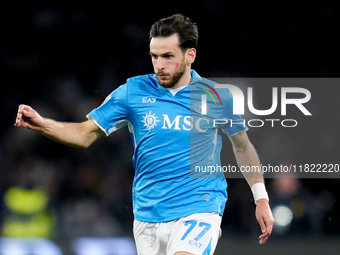 Khvicha Kvaratskhelia of SSC Napoli during the serie Serie A Enilive match between SSC Napoli and AS Roma at Stadio Diego Armando Maradona o...