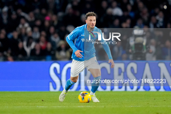 Amir Rrahmani of SSC Napoli during the serie Serie A Enilive match between SSC Napoli and AS Roma at Stadio Diego Armando Maradona on Novemb...