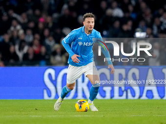 Amir Rrahmani of SSC Napoli during the serie Serie A Enilive match between SSC Napoli and AS Roma at Stadio Diego Armando Maradona on Novemb...