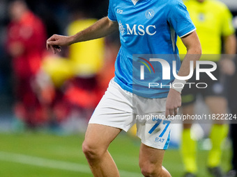 Khvicha Kvaratskhelia of SSC Napoli during the serie Serie A Enilive match between SSC Napoli and AS Roma at Stadio Diego Armando Maradona o...