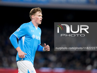 Scott McTominay of SSC Napoli looks on during the serie Serie A Enilive match between SSC Napoli and AS Roma at Stadio Diego Armando Maradon...