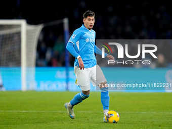 Mathias Olivera of SSC Napoli during the serie Serie A Enilive match between SSC Napoli and AS Roma at Stadio Diego Armando Maradona on Nove...