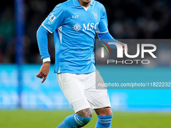 Mathias Olivera of SSC Napoli during the serie Serie A Enilive match between SSC Napoli and AS Roma at Stadio Diego Armando Maradona on Nove...