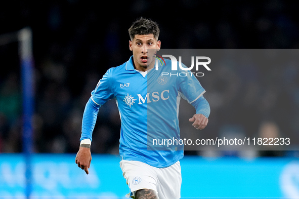 Mathias Olivera of SSC Napoli during the serie Serie A Enilive match between SSC Napoli and AS Roma at Stadio Diego Armando Maradona on Nove...