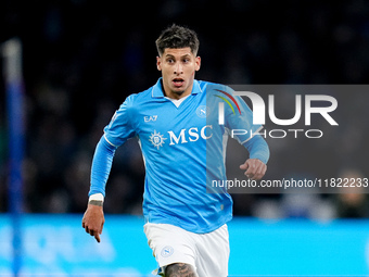 Mathias Olivera of SSC Napoli during the serie Serie A Enilive match between SSC Napoli and AS Roma at Stadio Diego Armando Maradona on Nove...