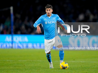 Mathias Olivera of SSC Napoli during the serie Serie A Enilive match between SSC Napoli and AS Roma at Stadio Diego Armando Maradona on Nove...