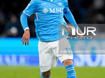 Mathias Olivera of SSC Napoli during the serie Serie A Enilive match between SSC Napoli and AS Roma at Stadio Diego Armando Maradona on Nove...