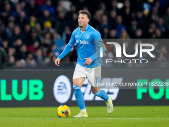 Amir Rrahmani of SSC Napoli during the serie Serie A Enilive match between SSC Napoli and AS Roma at Stadio Diego Armando Maradona on Novemb...