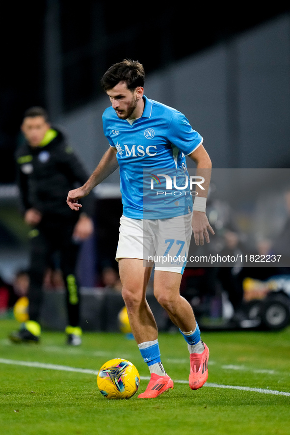 Khvicha Kvaratskhelia of SSC Napoli during the serie Serie A Enilive match between SSC Napoli and AS Roma at Stadio Diego Armando Maradona o...