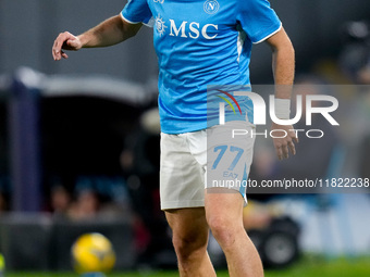 Khvicha Kvaratskhelia of SSC Napoli during the serie Serie A Enilive match between SSC Napoli and AS Roma at Stadio Diego Armando Maradona o...