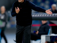 Antonio Conte Head Coach of SSC Napoli gestures during the serie Serie A Enilive match between SSC Napoli and AS Roma at Stadio Diego Armand...