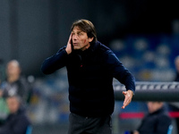 Antonio Conte Head Coach of SSC Napoli reacts during the serie Serie A Enilive match between SSC Napoli and AS Roma at Stadio Diego Armando...