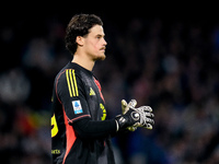 Mile Svilar of AS Roma looks on during the serie Serie A Enilive match between SSC Napoli and AS Roma at Stadio Diego Armando Maradona on No...