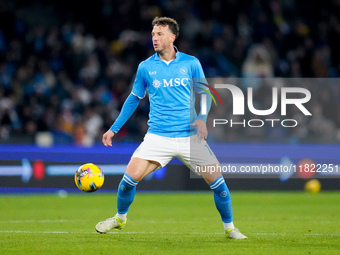 Amir Rrahmani of SSC Napoli during the serie Serie A Enilive match between SSC Napoli and AS Roma at Stadio Diego Armando Maradona on Novemb...