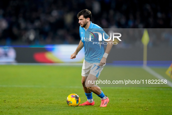 Khvicha Kvaratskhelia of SSC Napoli during the serie Serie A Enilive match between SSC Napoli and AS Roma at Stadio Diego Armando Maradona o...