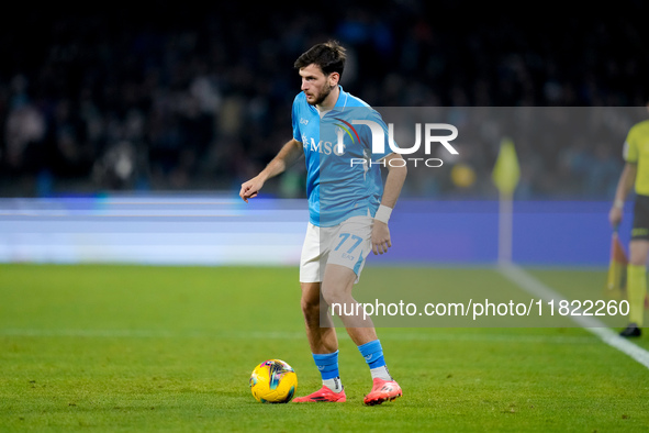 Khvicha Kvaratskhelia of SSC Napoli during the serie Serie A Enilive match between SSC Napoli and AS Roma at Stadio Diego Armando Maradona o...