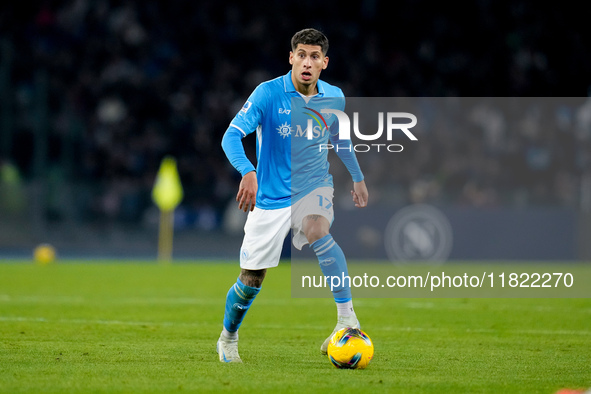 Mathias Olivera of SSC Napoli during the serie Serie A Enilive match between SSC Napoli and AS Roma at Stadio Diego Armando Maradona on Nove...