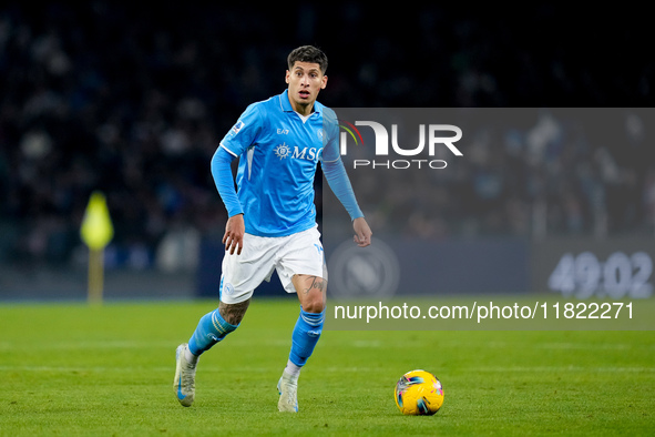 Mathias Olivera of SSC Napoli during the serie Serie A Enilive match between SSC Napoli and AS Roma at Stadio Diego Armando Maradona on Nove...