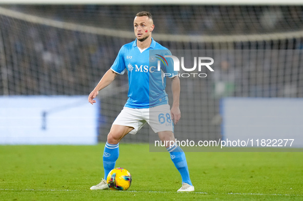 Stanislav Lobotka of SSC Napoli during the serie Serie A Enilive match between SSC Napoli and AS Roma at Stadio Diego Armando Maradona on No...