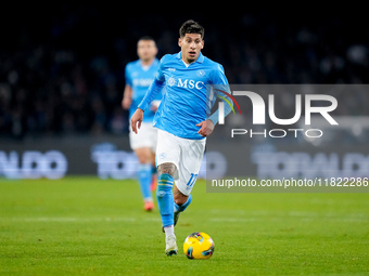 Mathias Olivera of SSC Napoli during the serie Serie A Enilive match between SSC Napoli and AS Roma at Stadio Diego Armando Maradona on Nove...