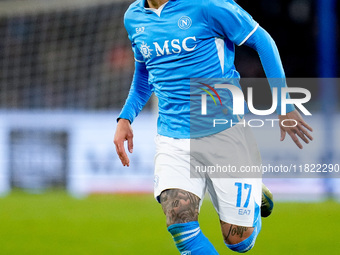 Mathias Olivera of SSC Napoli during the serie Serie A Enilive match between SSC Napoli and AS Roma at Stadio Diego Armando Maradona on Nove...