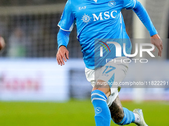 Mathias Olivera of SSC Napoli during the serie Serie A Enilive match between SSC Napoli and AS Roma at Stadio Diego Armando Maradona on Nove...