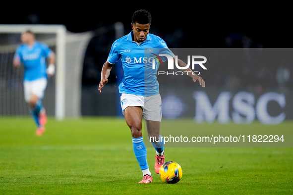 David Neres of SSC Napoli during the serie Serie A Enilive match between SSC Napoli and AS Roma at Stadio Diego Armando Maradona on November...