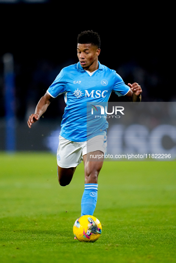 David Neres of SSC Napoli during the serie Serie A Enilive match between SSC Napoli and AS Roma at Stadio Diego Armando Maradona on November...