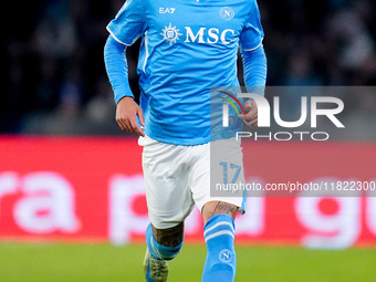 Mathias Olivera of SSC Napoli during the serie Serie A Enilive match between SSC Napoli and AS Roma at Stadio Diego Armando Maradona on Nove...