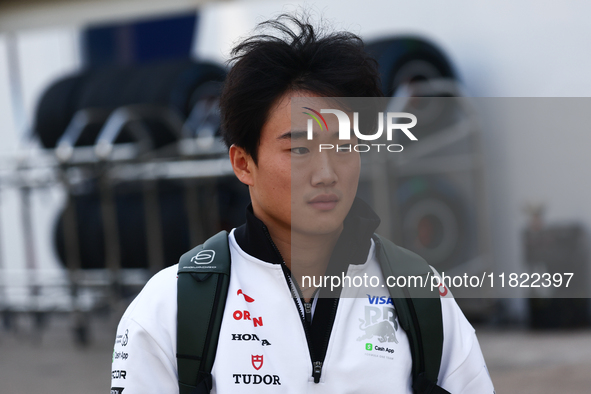 Yuki Tsunoda of RB before Sprint ahead of the Formula 1 Grand Prix of Qatar at Lusail International Circuit in Lusail, Qatar on November 30,...