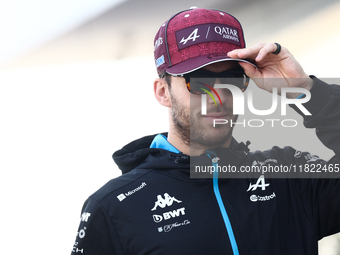 Pierre Gasly of Alpine before Sprint ahead of the Formula 1 Grand Prix of Qatar at Lusail International Circuit in Lusail, Qatar on November...