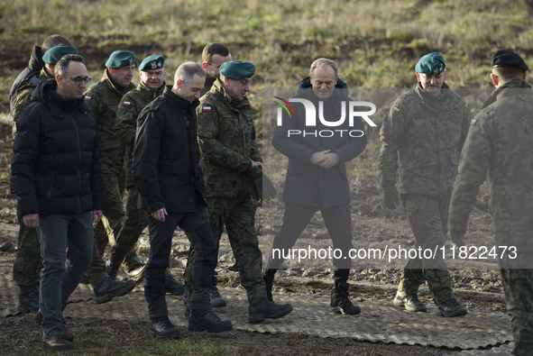 From left to right: Minister of Infrastructure Dariusz Klimczak, Deputy Minister of National Defense Cezary Tomczyk, Col. Tomasz Sawczuk, Pr...