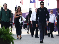 Flavy Barla and Esteban Ocon of Alpine before Sprint ahead of the Formula 1 Grand Prix of Qatar at Lusail International Circuit in Lusail, Q...