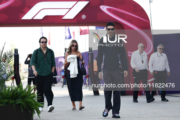 Flavy Barla and Esteban Ocon of Alpine before Sprint ahead of the Formula 1 Grand Prix of Qatar at Lusail International Circuit in Lusail, Q...