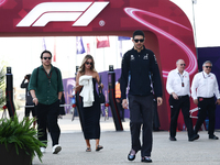 Flavy Barla and Esteban Ocon of Alpine before Sprint ahead of the Formula 1 Grand Prix of Qatar at Lusail International Circuit in Lusail, Q...