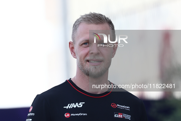 Kevin Magnussen of Haas before Sprint ahead of the Formula 1 Grand Prix of Qatar at Lusail International Circuit in Lusail, Qatar on Novembe...